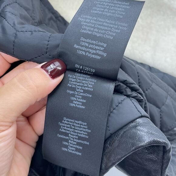 MACKAGE | Black Lambskin Leather Shearling Moto Aviator Jacket XXS - Picture 15 of 16